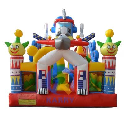 China Unisex Commercial Inflatable Robot Castle Slide Combo with Small Rocket Gate Jumper for sale