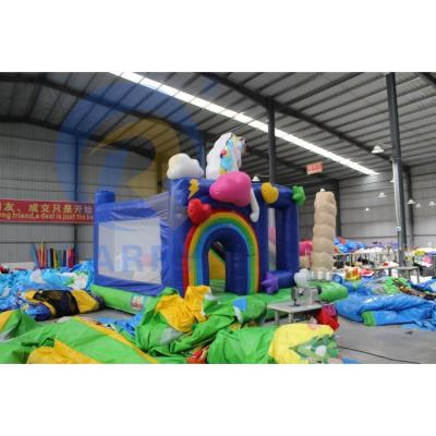 China Unisex PVC Inflatable Bouncing Combo with Slide and Unicorn Castle Inflatable Bounce for sale