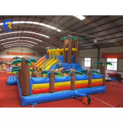 China Outdoor Playground Portable Inflatable Dry Slide Jumping Bouncy Castle for Fun City for sale