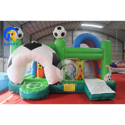 China Square PVC Outdoor Inflatable Bouncy Castle for Football Theme Fun City Fun Play Area for sale