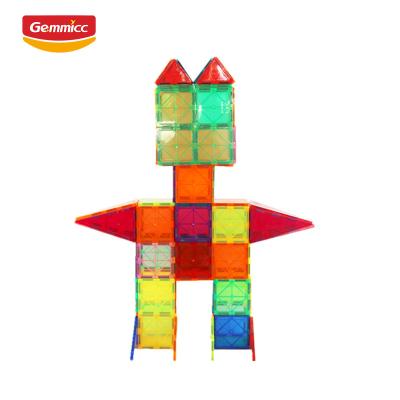 China Intellectual Development Magnetic Building Toys Gemmicc Educational Toys Kids Stem Toy Magnetic Building Tiles For 3+ Children for sale