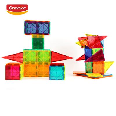 China Intellectual Development Magnetic Building Toys Gemmicc Customized Magnetic Tiles Magnetic Building Block Toy Set Diy Construction Toy Educational Magnet Toy for sale