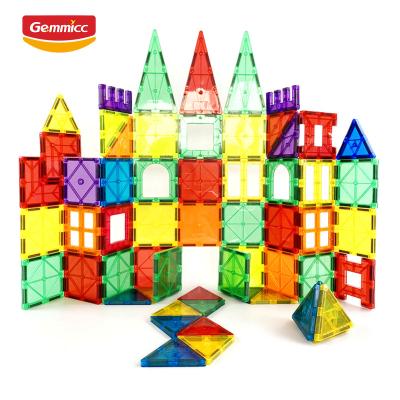 China Gemmicc Intellectual Development Magnetic Building Toys 110 Magnetic Children Toy Building Block Sets Magnetic 3D PCS Tiles for sale