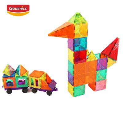 China Multicolor Gemmicc 112 PCS DIY Magnetic Building Puzzle Intellectual Development Toys Assembling Building Block Magnetic Educational Sets for sale