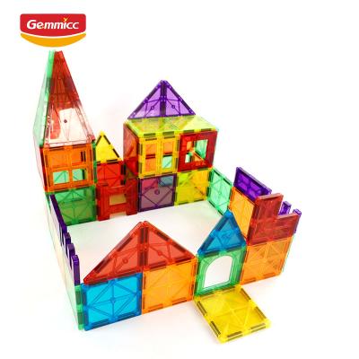 China Gemmicc Intellectual Development Magnetic Building Toys 136 PCS Educational Magnetic Building Blocks Toys 3D Model Building Toys Set for sale