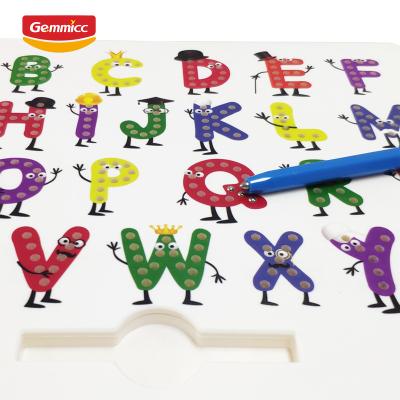 China Children Eductional Toy GEMMICC Cartoon Letter Educational Writing Colorful Magnetic Drawing Board for sale