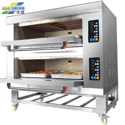 China 3 Deck 3 Tray Bakery Machines Commercial Equipment 380v Traditional Pizza Bread Cake Baking Oven Electric for sale