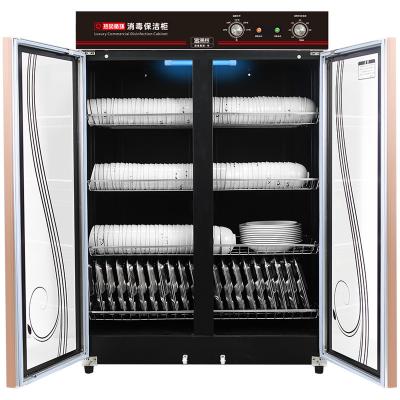 China Hotel Commercial Stainless Steel Double Door High Temperature Disinfection Cabinet For Hotel 910l for sale