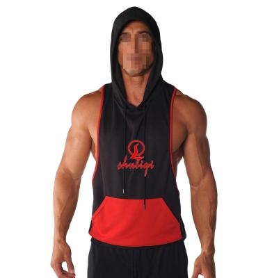 China Anti-pilling fitness bodybuilding stringer tank top, two tone stringer tank top cowl for sale