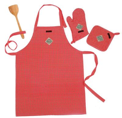 China Oven Mitt Cafe BBQ Drink/Food Custom Logo Food Printed Canvas Kitchen Apron Chef Cooking Bib Aprons Cleaning Pot Holder for sale