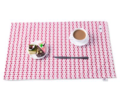 China 100% Cotton Sustainable Kitchen Towel Set 2pcs Logo Screen Printed Tea Towel Personal Table Mat for sale