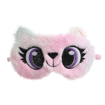 China Student Sleeping Eye Mask Kids Cartoon Bear Plush Eye Mask Relax Mask Eye Shade Cover For Travel Party Home Gifts for sale