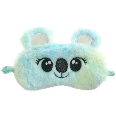 China Women Plush Cartoon Koala Eye Mask Kids Girls Plush Eye Mask Relax Mask Winter Eye Shade Cover For Travel Home Party Gifts for sale