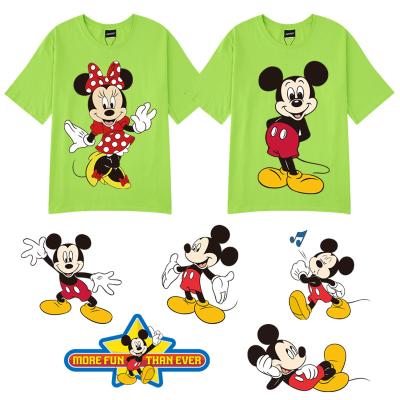 China Garment \ Jeans \ Shoes \ Bags\Socks High Quality Custom Mickey Design Screen Printing Ready to Heat Press clear film screen print logo sticker for clothes for sale