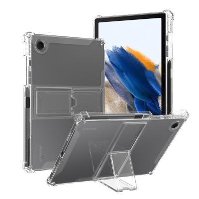 China For Samsung Galaxy Tab A8 10.5 X200 X205 Transparent Anti-drop TPU Case With Bracket For Samsung Galaxy Tab A8 10.5 X200 X205 Shockproof Tablet Covers Pen Holder for sale