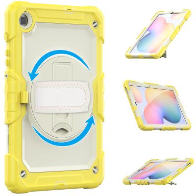 China For Samsung Galaxy Tab s6 lite Hybrid Shockproof Rugged For Samsung Galaxy Tab S6 lite Silicone Case With Spinning Hand Strap Cover For p610 P615 10.4 inch for sale