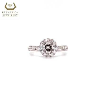 China FASHIONABLE luxury design real Diamond Wholesale Manufacturer 18K Diamond Ring Mounting for sale