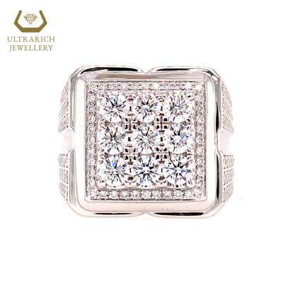 China High Quality Men's Diamond Wedding Ring Fine Jewelry Supplier 18K Real White Gold FASHIONABLE 133 Diamonds 2.44 CT for sale