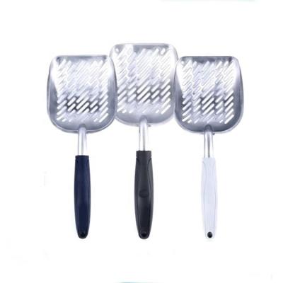 China New Flexible Flexible Comfortable Clean Easy Fast Sifting Viable Cat Litter Scoop Aluminum Toilet Scoop for sale