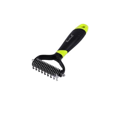 China Hot Selling Open Supplies imilive Viable Cat Dog Grooming Tool Brush Removal Pet Dematting Hair Undercoat Rake Knot for sale