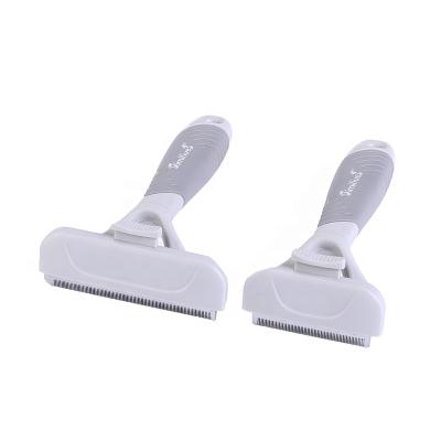 China Viable Wholesale Pet Deshedding Brush Deshedding Tool Pet Grooming Brush Pet Deshedding Grooming Brush for sale