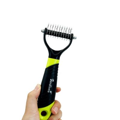 China Custom Viable Dog Dematting Comb Pet De-Material Brush Double Sides Pet Knot Comb High Quality for sale