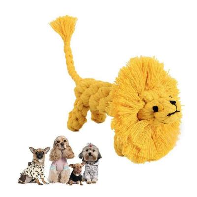 China Lion Shape Chew Toy Cotton Rope Funny Dog Toy Pet Toys Eco-Friendly Custom Made Sustainable for sale