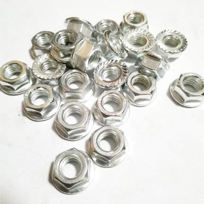 China Heavy Industry Fasteners professional manufacture galvanized lock nuts flange hex nuts for sale