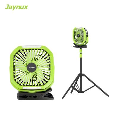 China Power bank function Rechargeable fan light with clamp and magnetic stand for sale