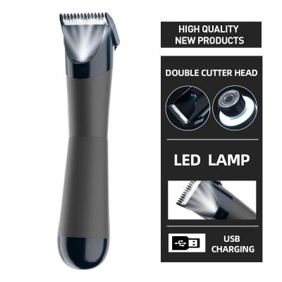 China Outdoor 2 in 1 Cordless Professional Hair Clippers Manscap Groin Body Pubic Hair Trimmer Electric Hair Shaver Waterproof for sale