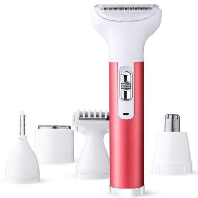 China Beauty Product Hair Removal Hair Remover Bikini Trimmer 5 In 1 Rechargeable Hair Epilator Lady Shaver for sale