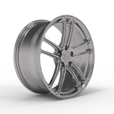 China Aero-Forged Aluminum Alloy 6061-T6 Customized Monoblock Forged Wheels Wheels 5x112 5x120 5x114.3 5x130 Concave Wheels Gray Car Rims Car Hubs Brushed for sale