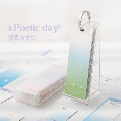 China Countdown Acrylic Calendar Gradient Wind Central Institute of Statistics Desktop Calendar Table Calendar Decoration Desk Ornaments for sale