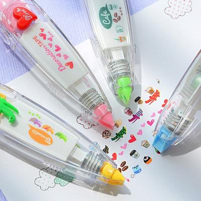 China School cartoon classic lace correction tapes stationery supplies transparent push-type fruit pattern 6mm*4m for sale