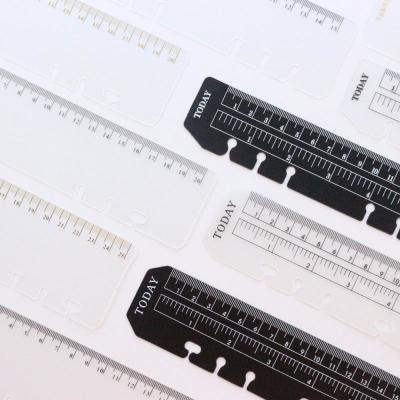 China Classic School PP 6 Holes Ruler for Binding Planner Notebooks, Fine Office School Index Ruler Marker Notebooks A6 Accessories for sale