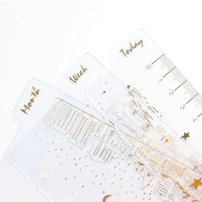 China Domikee Creative Cute Spiral Binding Planner Notebook Gold Foil Index Divider Bookmark Accessories 6 Holes: Monthly Today Weekly A6/3 PCs for sale