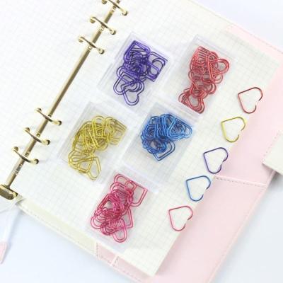 China 2021 New School Love Heart Design Office School Paper Clips/Cute Unique Colorful Landmark Stationery,12pcs/box for sale