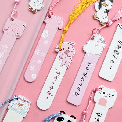 China Girl Cute Cartoon Student Tassel School Simple Cute Wind C.I.S. Pendant Ruler Bookmark for sale