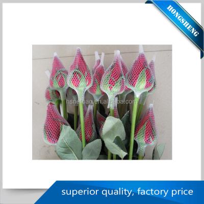 China Factory direct supply plastic rose mesh protective sleeves for flower HS002 for sale