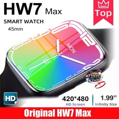 China New HW7 Max Smart Watch 1.99 Inch Full Page Voice Auxiliary Call BT Payment NFC Series 7 HW7 MAX Smartwatch Men With Touch Screen for sale