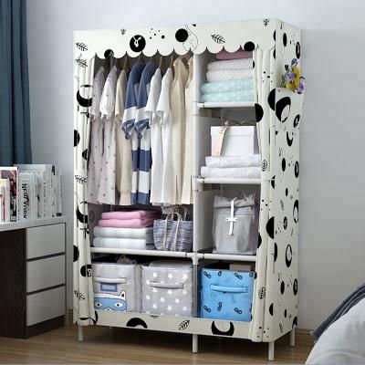 China Foldable Queen Size Moden Nonwoven Fabric Portable Home Wardrobe for sale