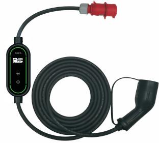 China 11kW 16A 400V Mobile Portable EV Charger Type 2 With Red CEE Plugs for sale