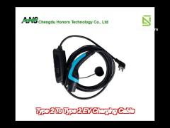 50hz 7kw type 2 to type 2 ev charging cable with 5m coiled cable