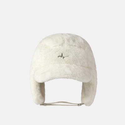 China COMMON Warm Plush Velvet Hat Ski Cap Wind Winter Ivy Furry Baseball Caps With Ear Flap For Women for sale