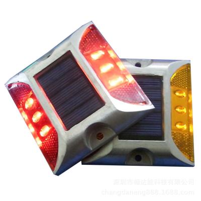 China Aluminum / Polycarbonate Customized Multicolor Solar Road Sign Lights 10 Ton Rated Solar Spike Light for sale