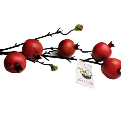 China 5 Heads Branch Wholesale Popular Artificial Flower Pomegranate Fruit Home Decoration for sale