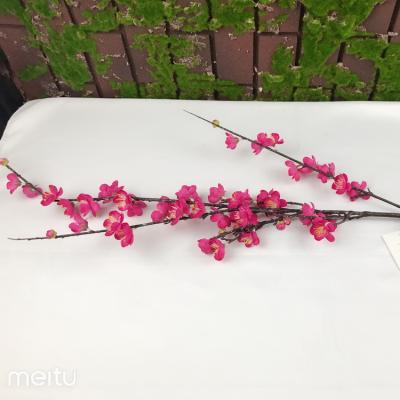 China Hot Selling Fashional Artificial Flowers Real Touch High Quality Real Flower Silk Plum Artificial Cherry Blossom For Home Wedding Decoration for sale