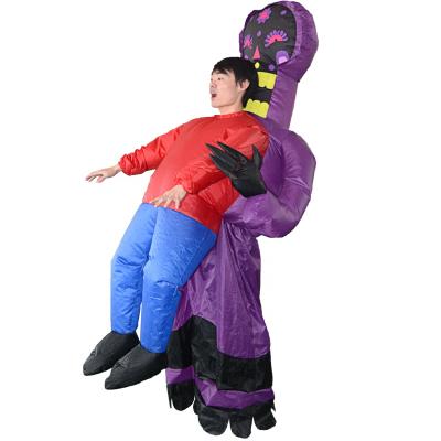 China OEM Funny Factory Wholesale Adult Inflatable Halloween Cosplay Ghost Purple Inflatable Costume for sale