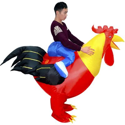 China New Cosplay Party Funny Costume Chicken Inflatable Costume Blow Up Cock Costume for sale