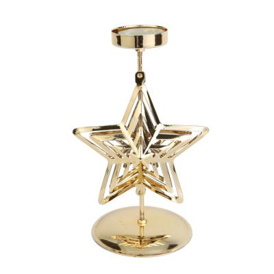 China Home Decorative Candlestick Gold Wedding Table Metal Candle Holders for sale